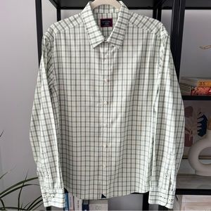 UNTUCKit Wrinkle Free Green Plaid Dress Shirt